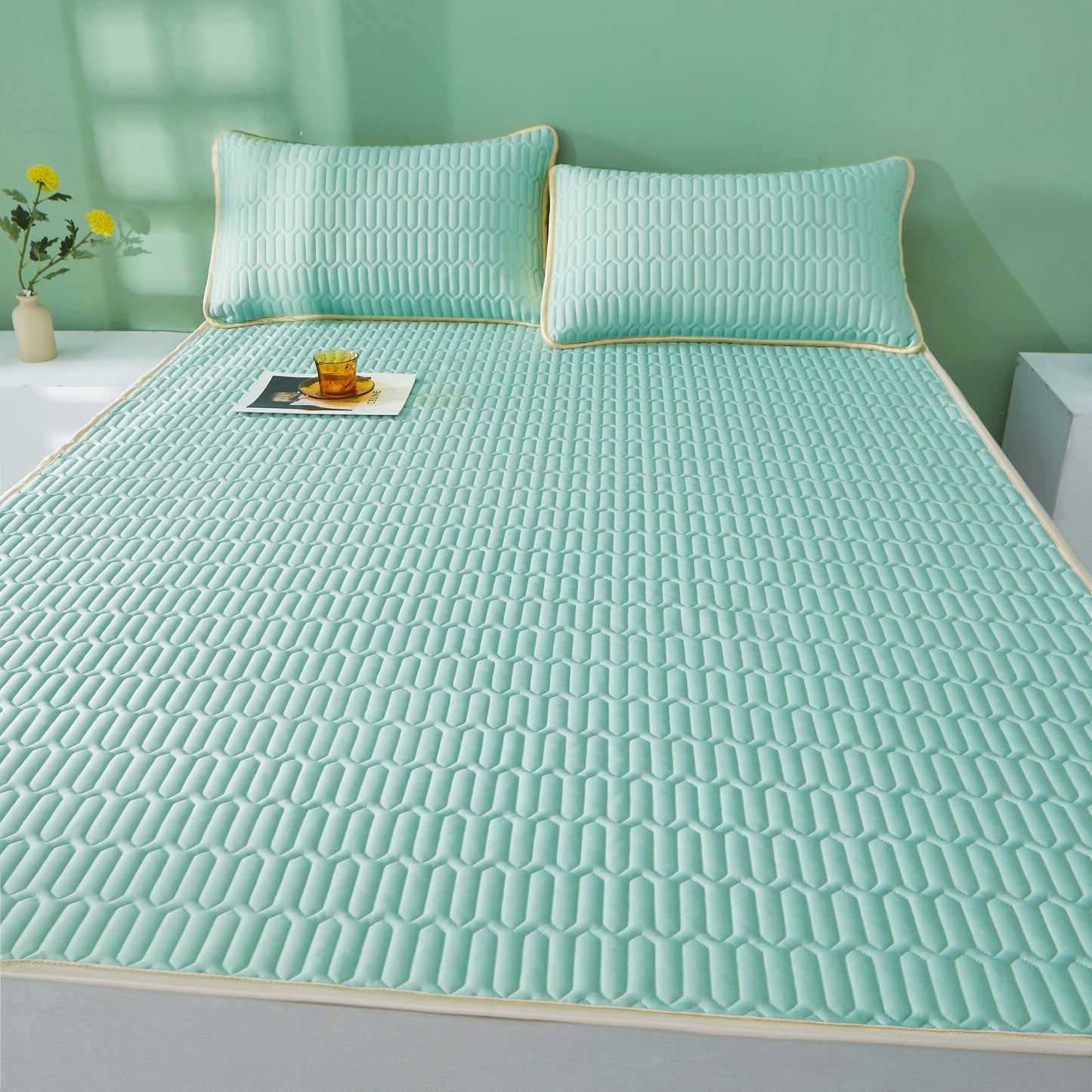 Cool Gel Mattress Topper Set - Ventilated & Portable Bed Pad