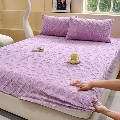 Luxurious Plush Fleece Bed Sheet Set
