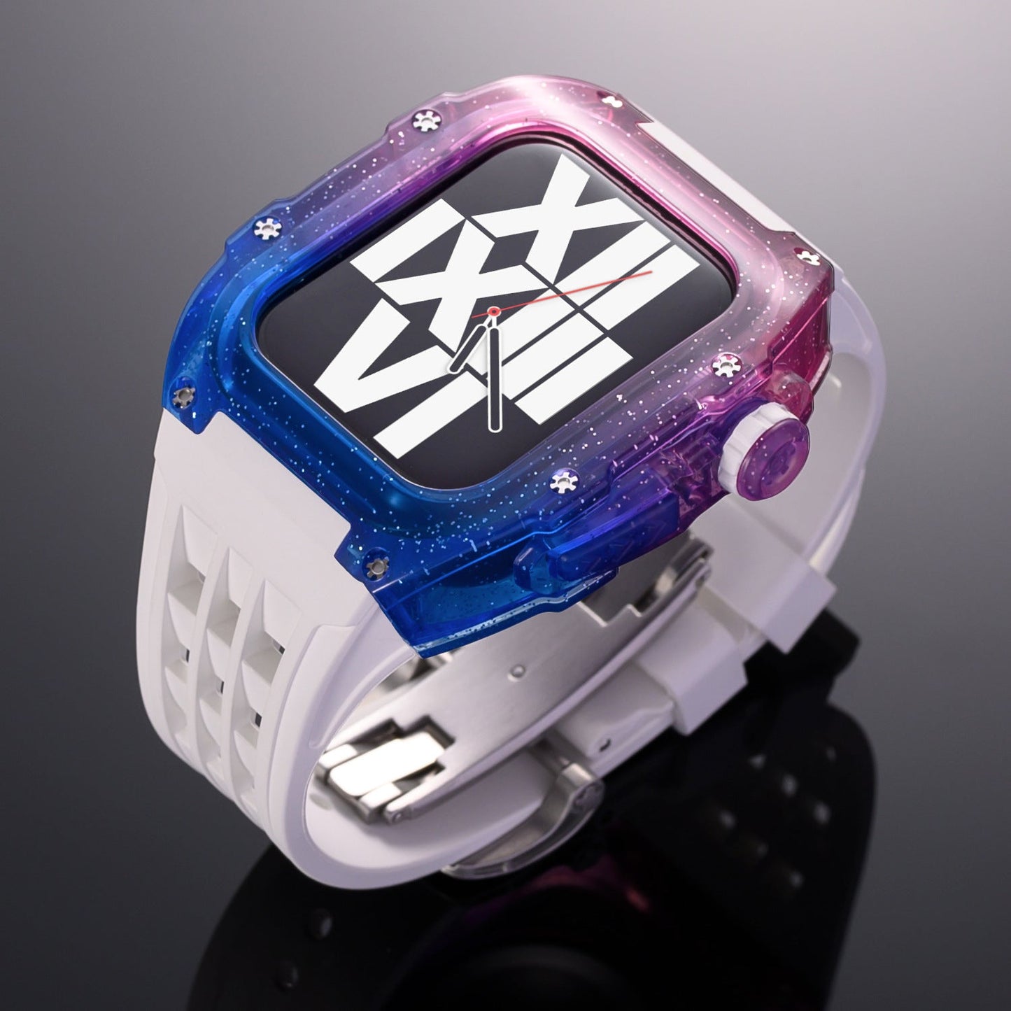 Clear Colorful Apple Watch Rubber Band Kit