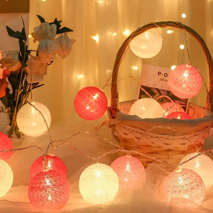 Soft Ivory Fairy Light String Decoration