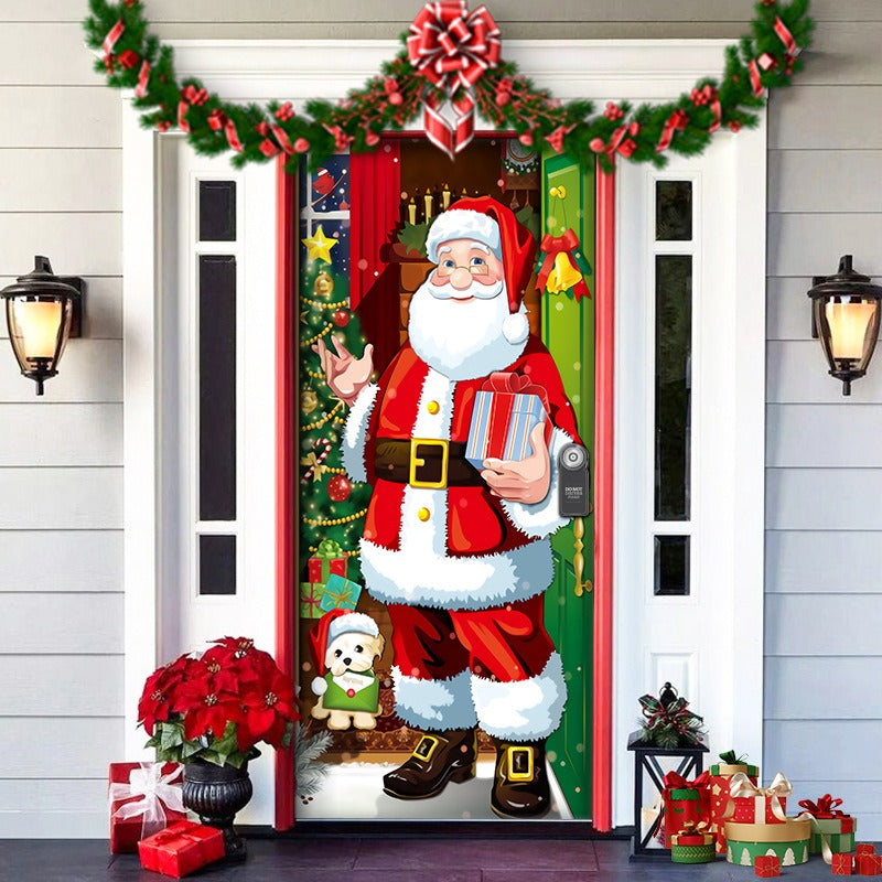 Fun Holiday Elf Door Decoration Wrap