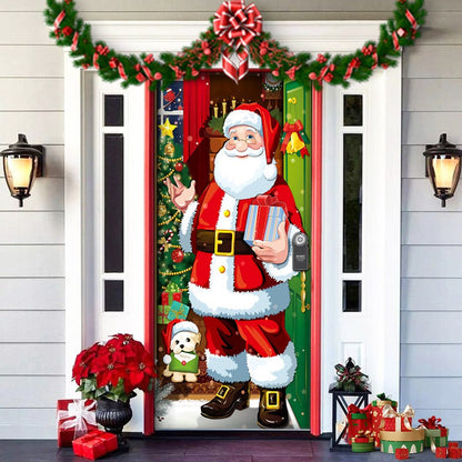Fun Holiday Elf Door Decoration Wrap