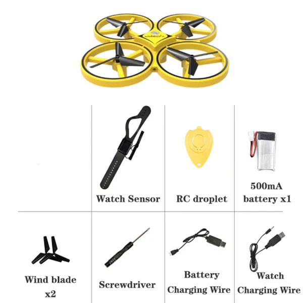 Wi-Fi Camera Drone with Bright LEDs & Auto Motion