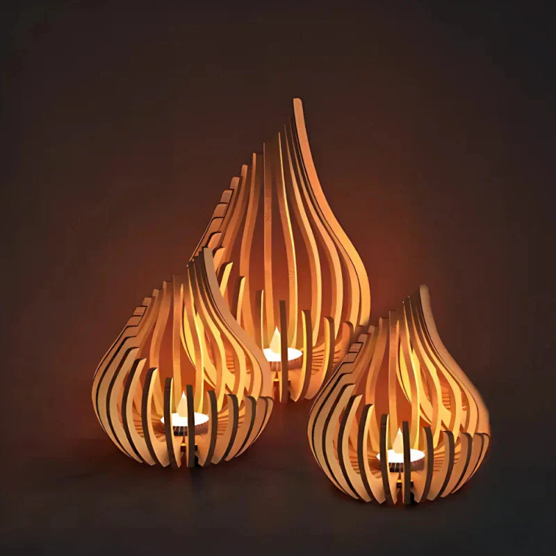 Clear Glass Candle Holder