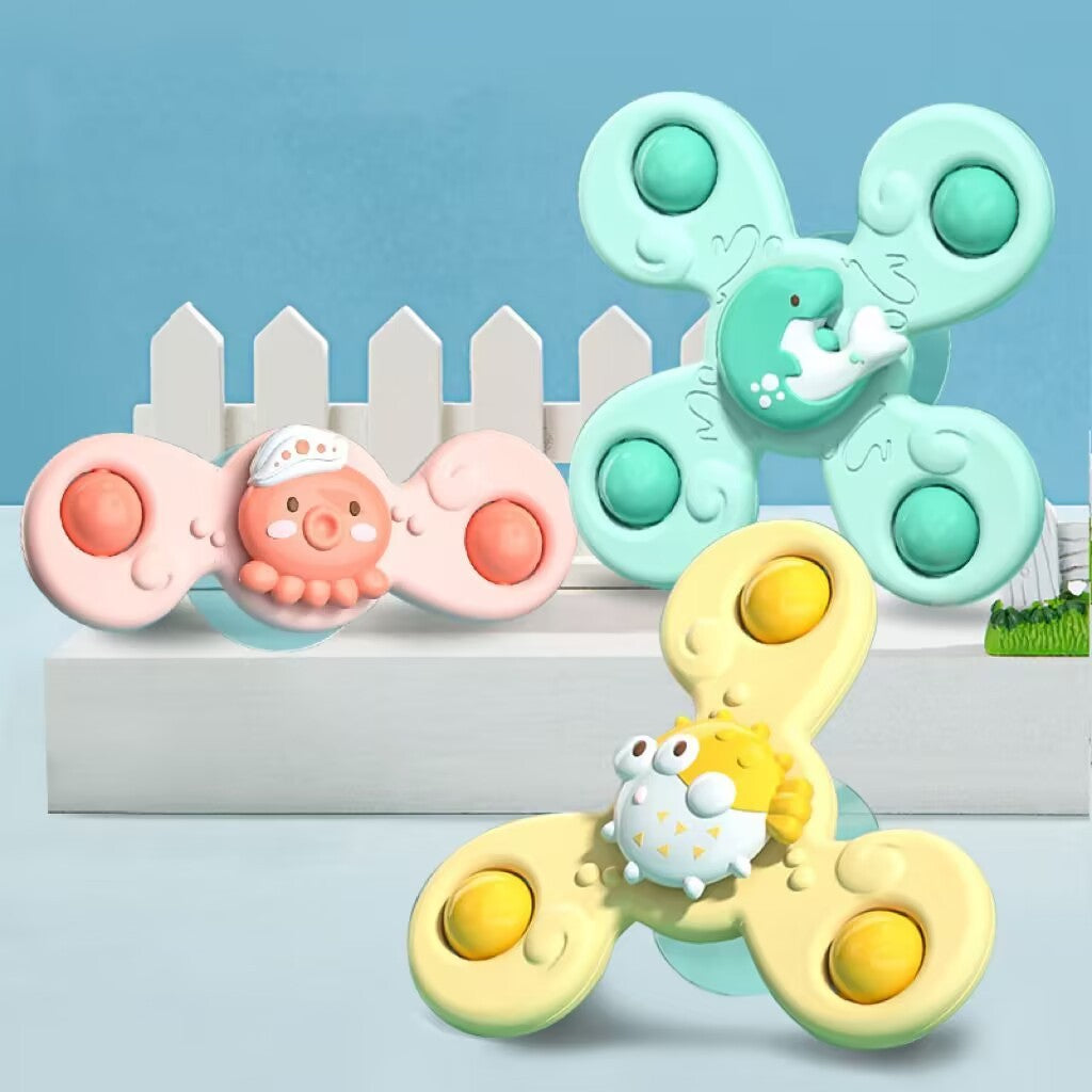 Colorful Children's Fidget Spinner with Sticky Base