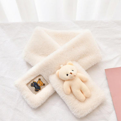 Plush Bear Warm Winter Scarf