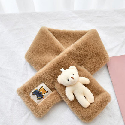 Warm Plush Bear Neck Scarf