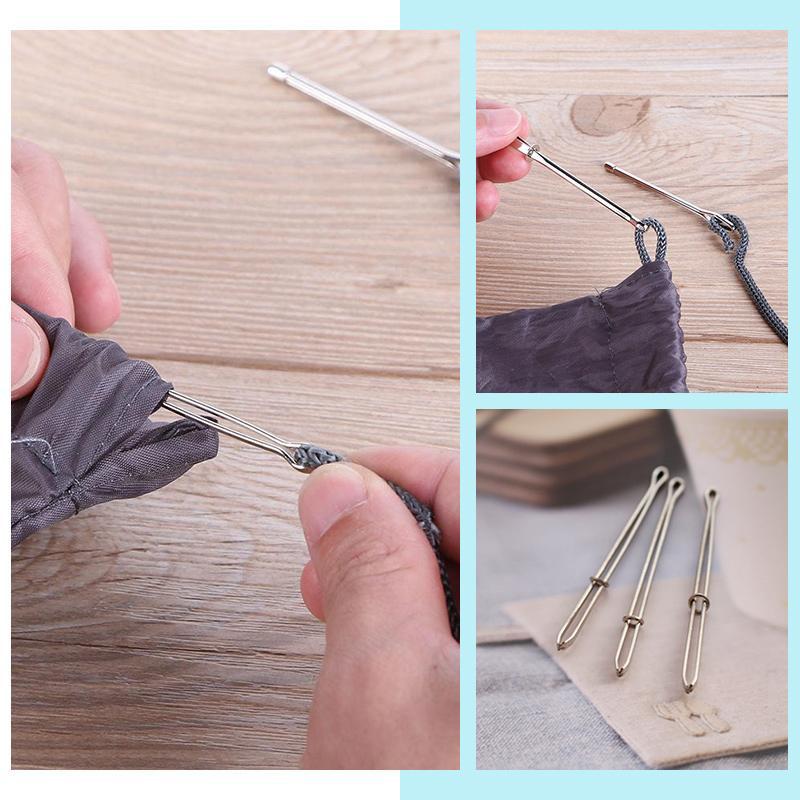 Simple Cord Threader with Rubber Band