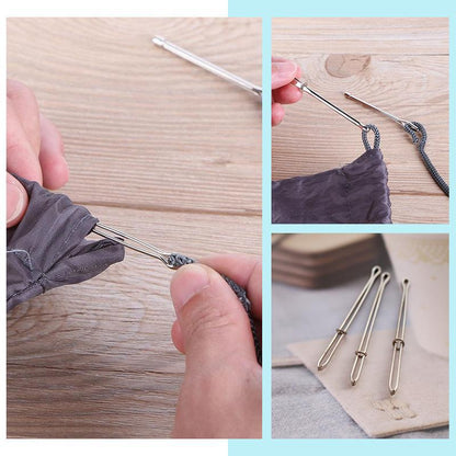 Simple Cord Threader with Rubber Band