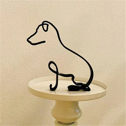 Cute Dog Statue Animal Figurine Decoration