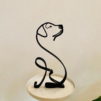 Cute Dog Statue Animal Figurine Decoration
