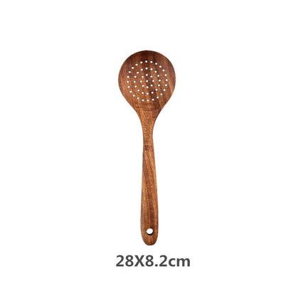 Rustic Wooden Kitchen Utensil Set