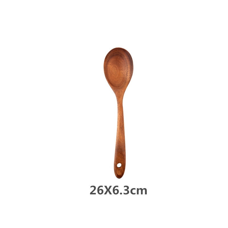 Rustic Wooden Kitchen Utensil Set