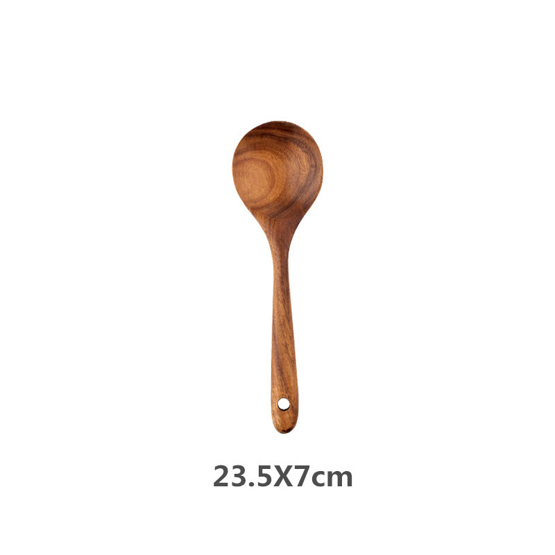 Rustic Wooden Kitchen Utensil Set