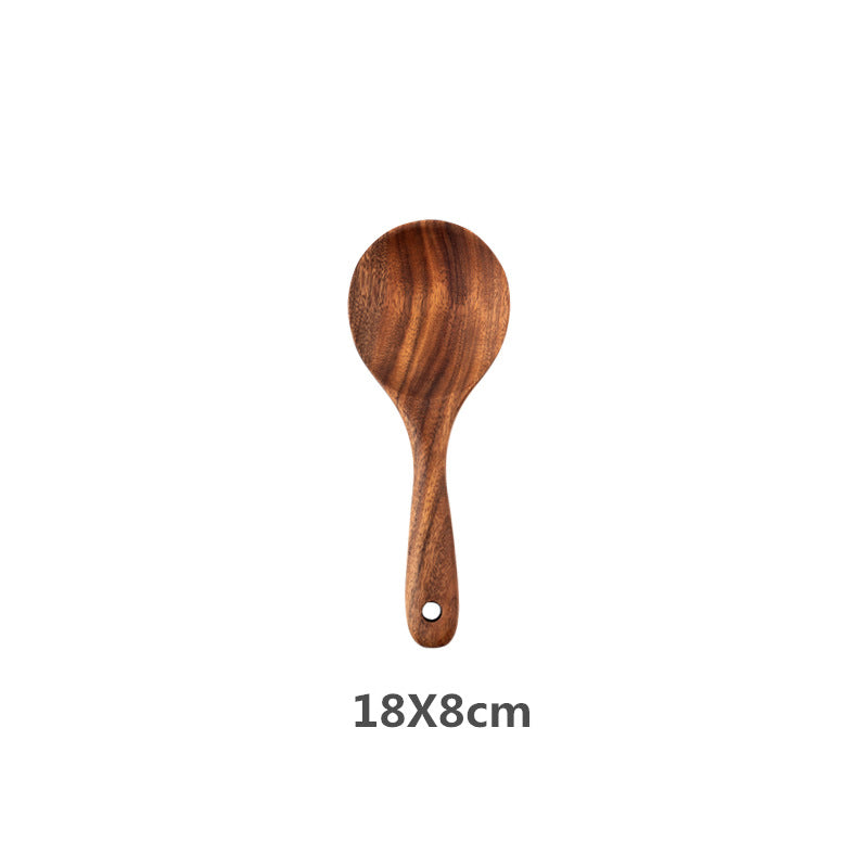 Rustic Wooden Kitchen Utensil Set