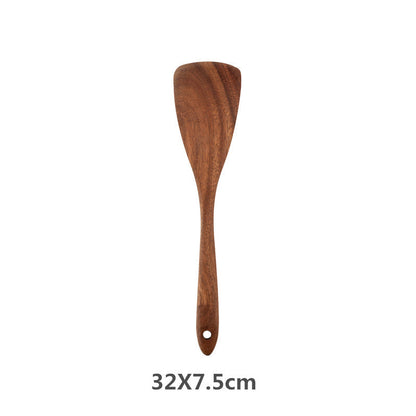 Rustic Wooden Kitchen Utensil Set