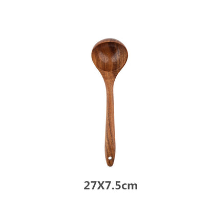 Rustic Wooden Kitchen Utensil Set