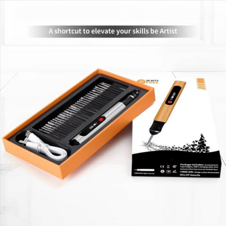 Precision Art Engraving Pen Kit with 30 Tips