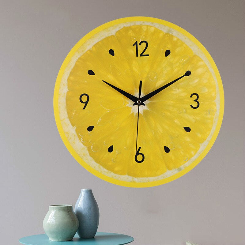 Bright Citrus Kitchen Wall Clock