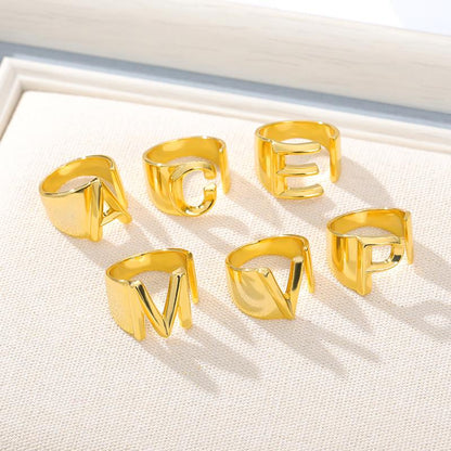 Personalized Initial Alphabet Ring - Luxicro