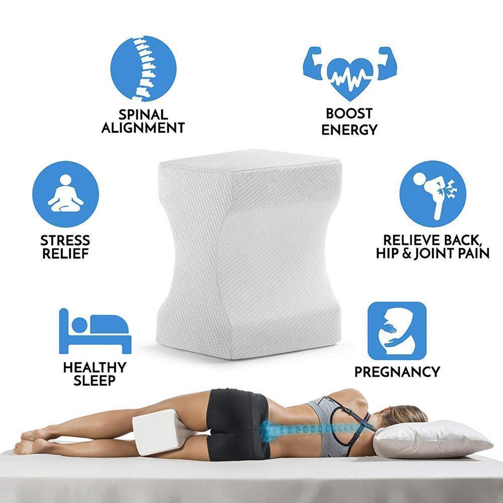 Contoured Memory Foam Knee Support Pillow - Luxicro