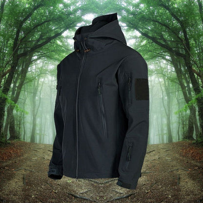 Durable Mens Tactical Rain Jacket Poly Blend - Luxicro