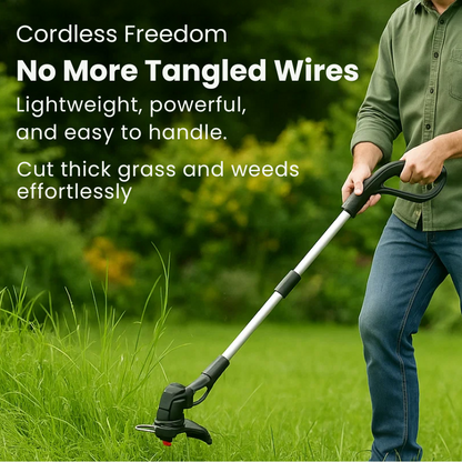 Cordless Rechargeable Lawn Trimmer with Long Battery Life