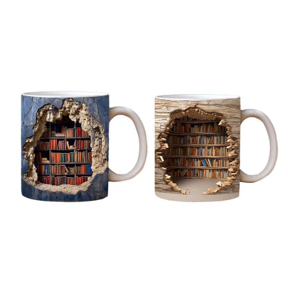 Vibrant Library Style Coffee Mug