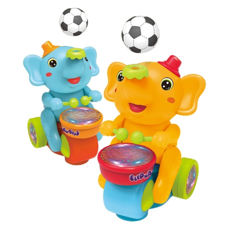Cute Musical Drum Elephant Toy