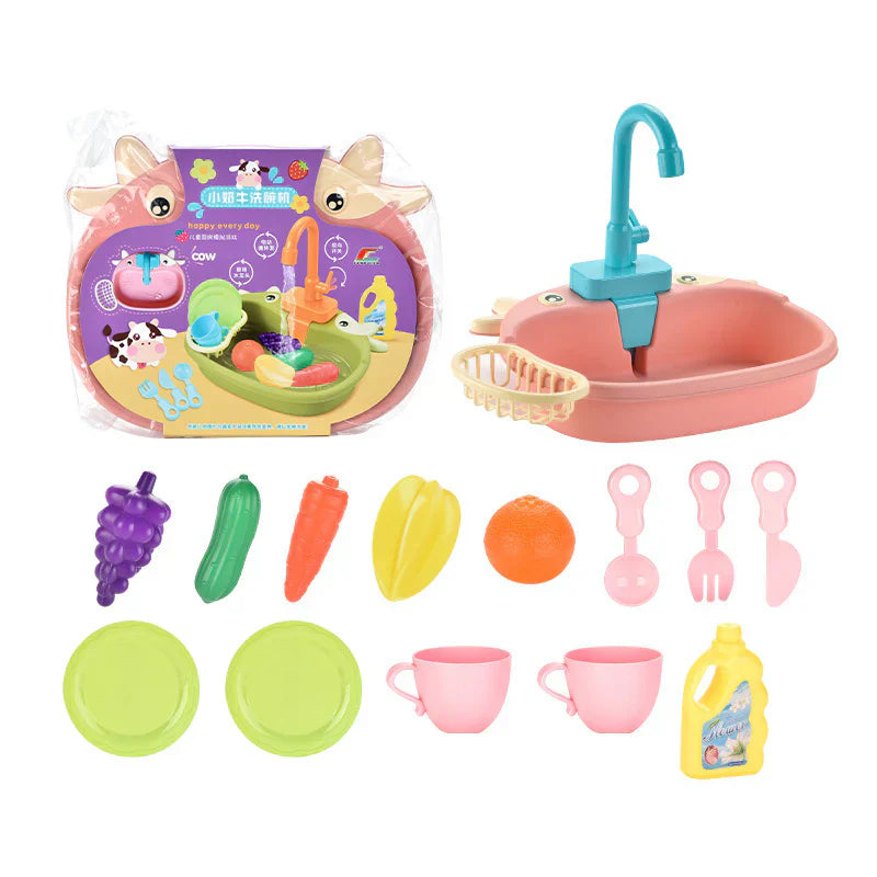 Kids Kitchen Play Sink - Water Playset for Little Ones