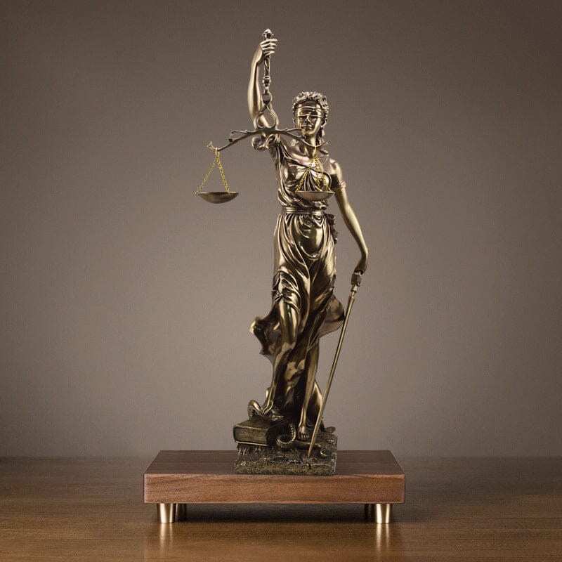 Elegant Female Justice Sculpture Figure