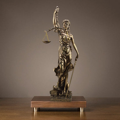 Elegant Female Justice Sculpture Figure
