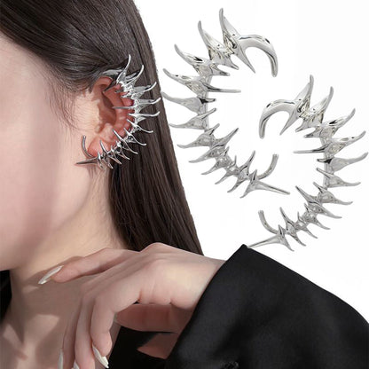 Trendy Punk Spike Earrings Clip