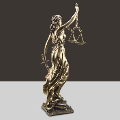 Elegant Female Justice Sculpture Figure