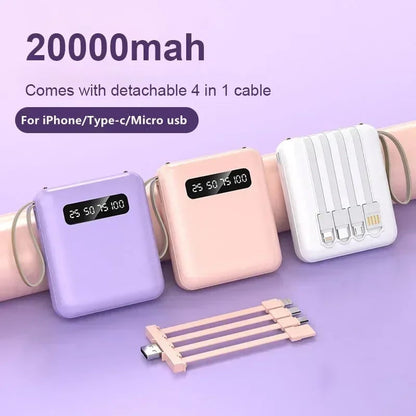 Portable 4-in-1 Quick Charge Power Bank