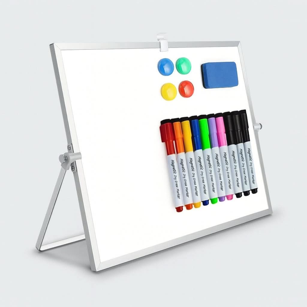 Compact Mobile Whiteboard with Easel and Tools - Luxicro
