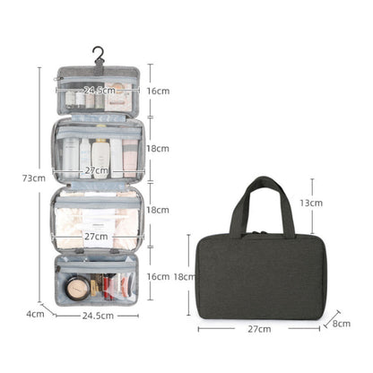 Compact Travel Cosmetic Case with Multiple Compartments - Luxicro
