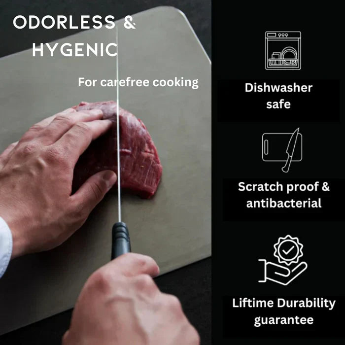 Hygienic Metal Cutting Board for Fresh Food Prep