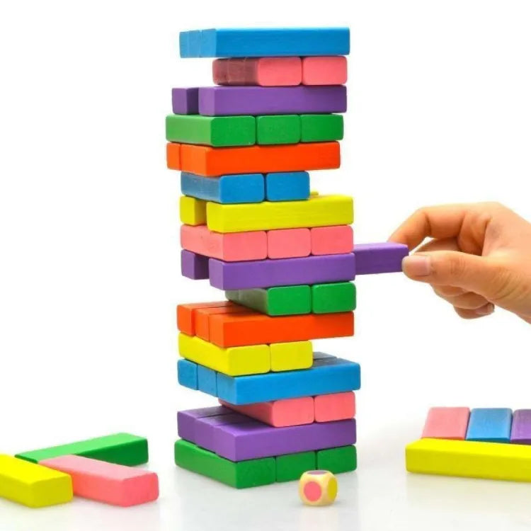 Colorful Wooden Block Stacking Game - Luxicro