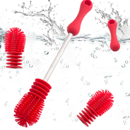 Soft Bristle Baby Bottle Cleaning Brush with Replaceable Head - Luxicro