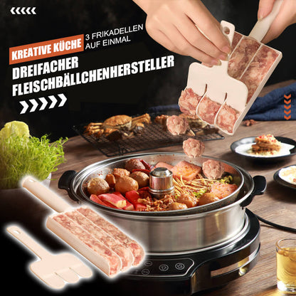 Easy Use 3 Meatball Kitchen Press Maker - Luxicro