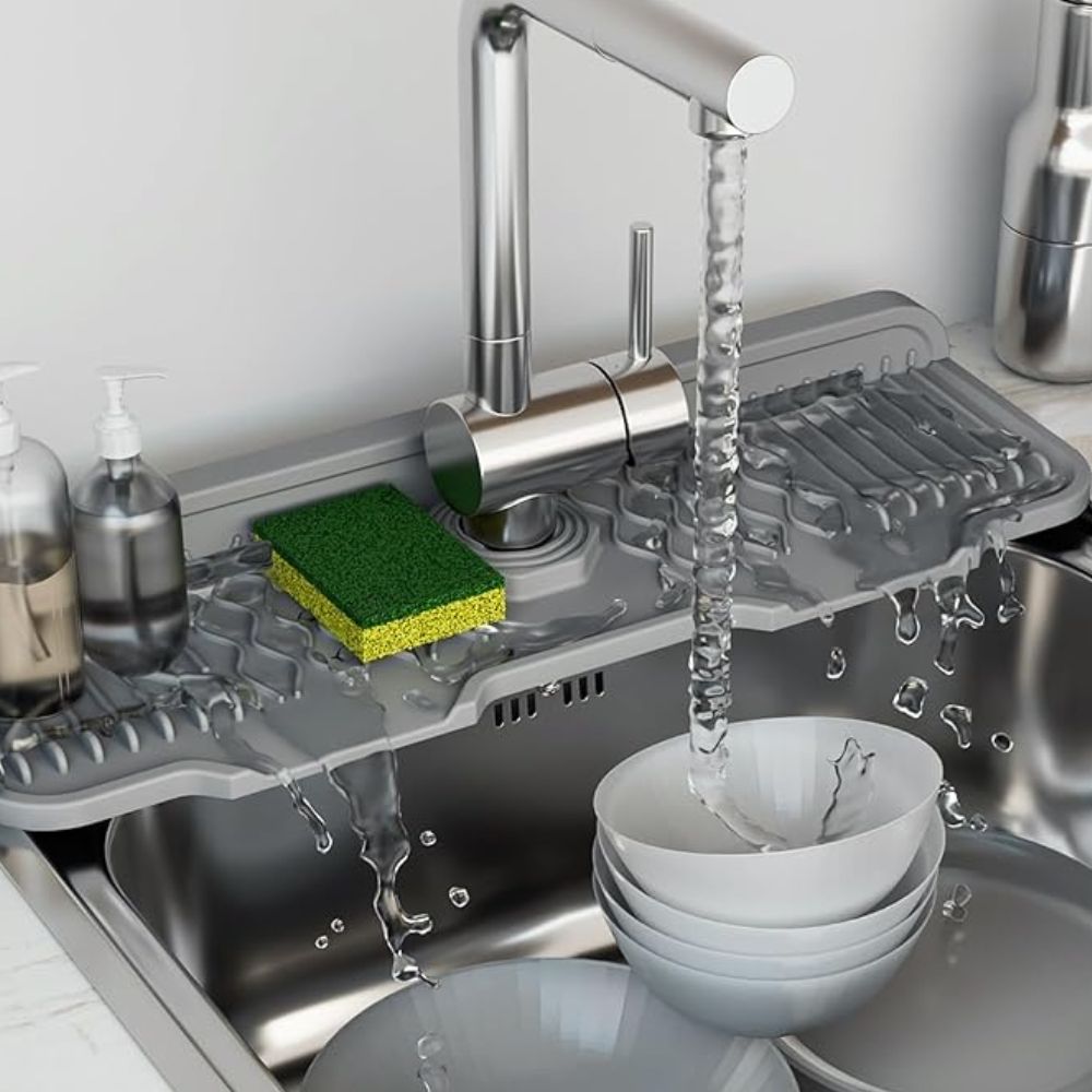 Blue Non Slip Kitchen Sink Mat - Luxicro