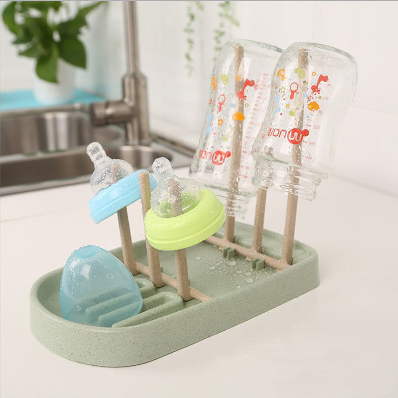 Baby Bottle Drain Rack with Storage Tray