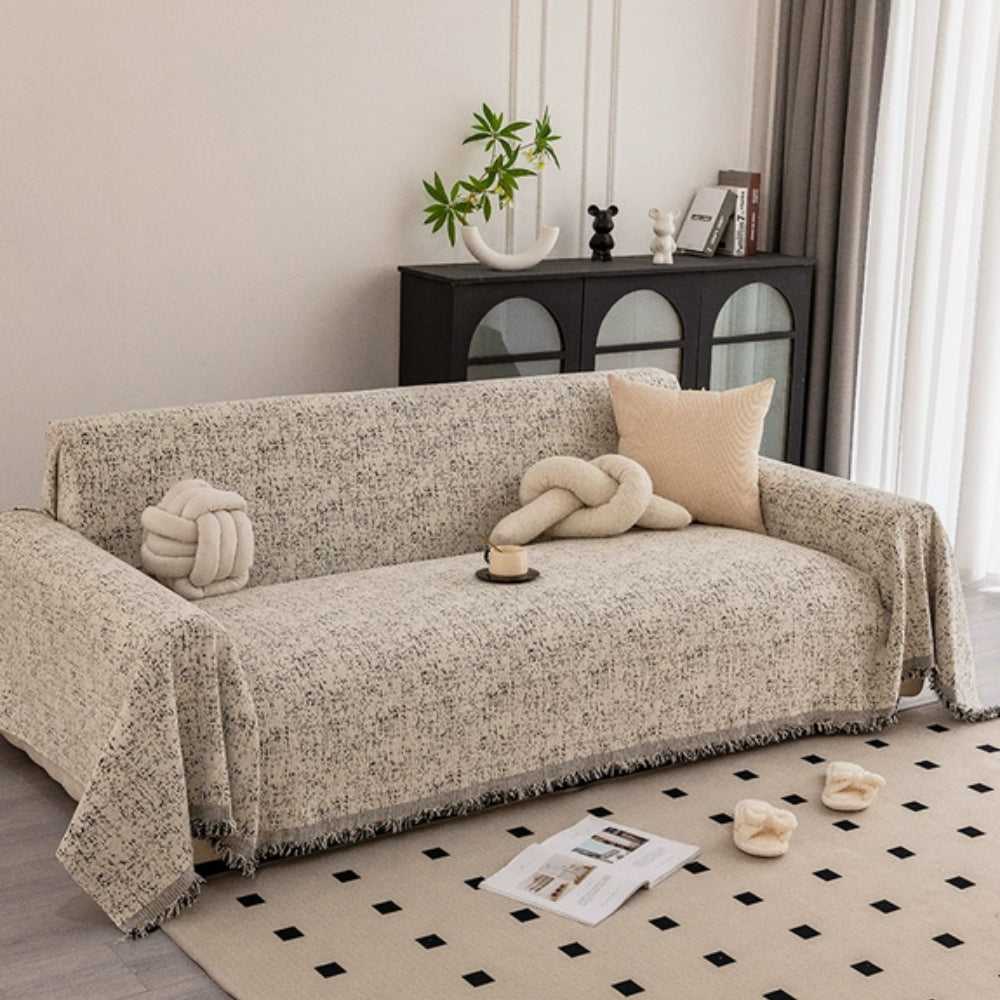 Colorful Textured Chenille Couch Slipcover