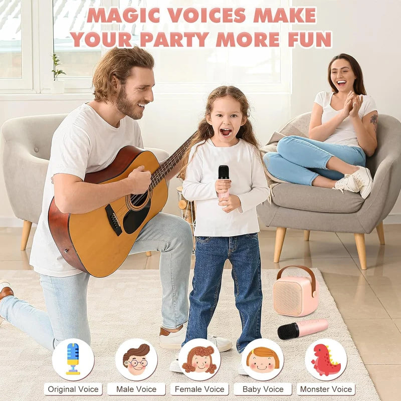 Portable Wireless Karaoke Machine with Microphones