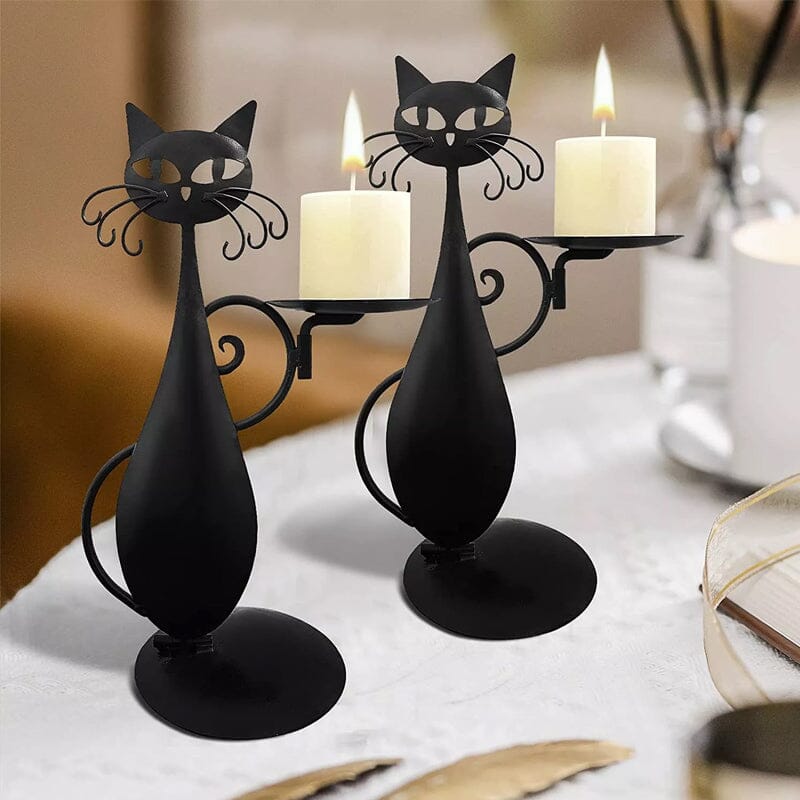 Cute Cat Candle Light Holder - Luxicro