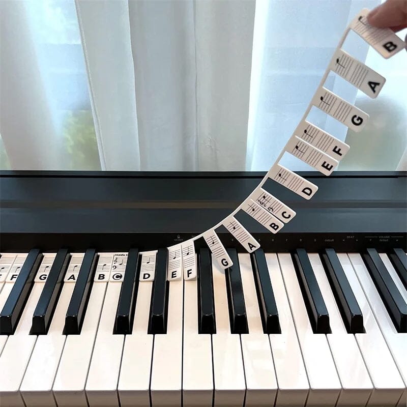 Easy Peel Piano Key Stickers - Luxicro