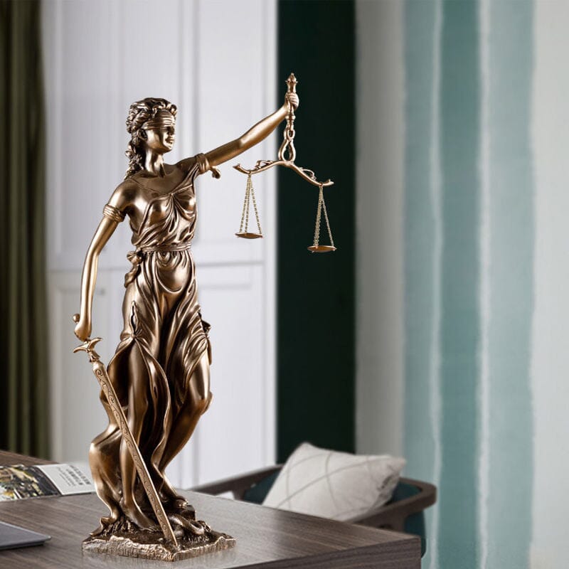 Elegant Female Justice Sculpture Figure - Luxicro