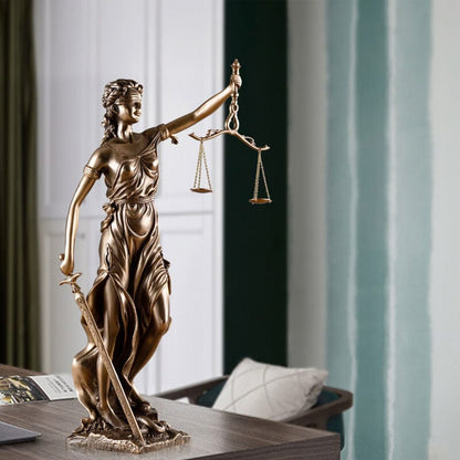 Elegant Female Justice Sculpture Figure - Luxicro