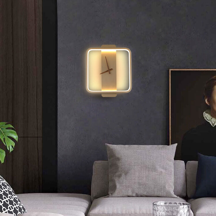 Modern Circular LED Clock Light